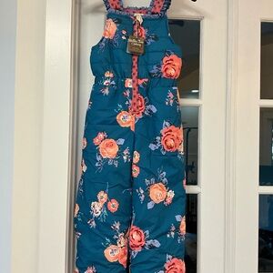 NWT- Matilda Jane Floral snow suit- Teal and Coral
